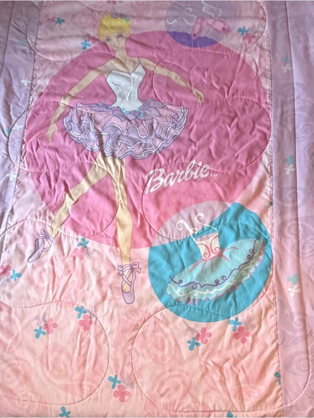 Vintage Barbie Ballerina Twin Comforter Bedding Sheet Pillowcase Ballet Y2K
